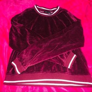 Kendall & Kylie red velvet sweater